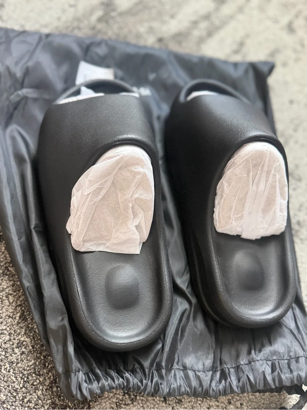YS-01 Men's Black Slide Sandals Size 6